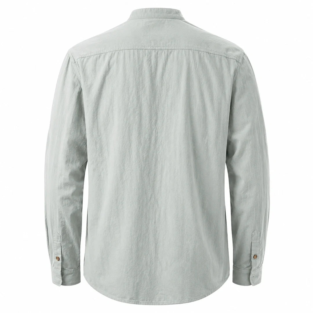 Camisa de Cuello Mao para Hombre