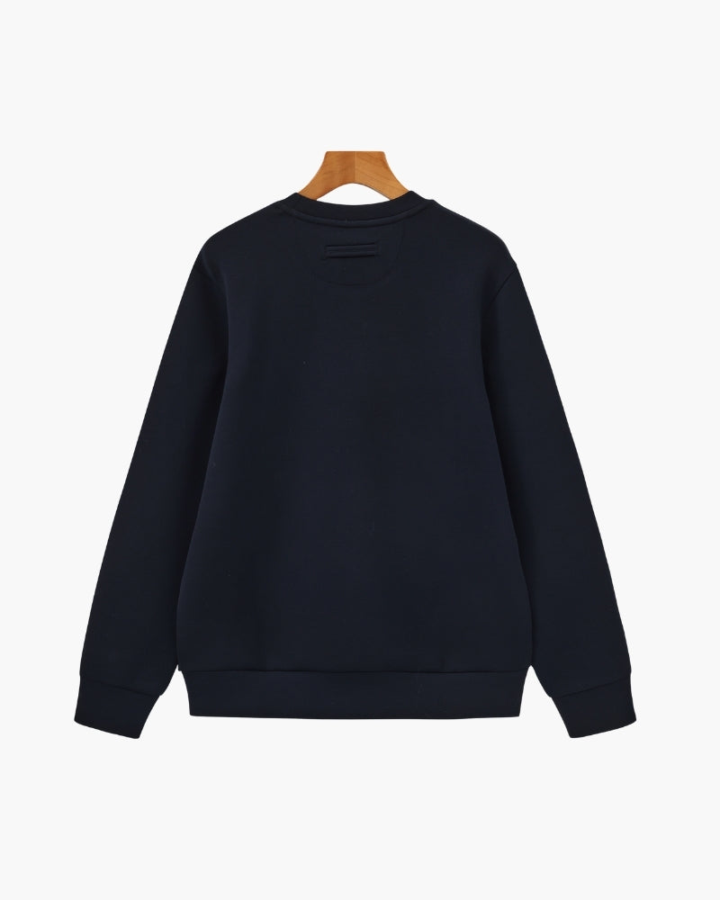 Sudadera de Cuello Redondo en Modal y Algodón