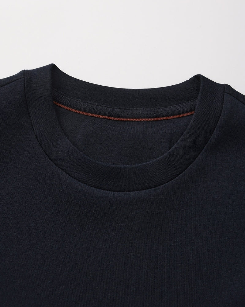 Sudadera de Cuello Redondo en Modal y Algodón