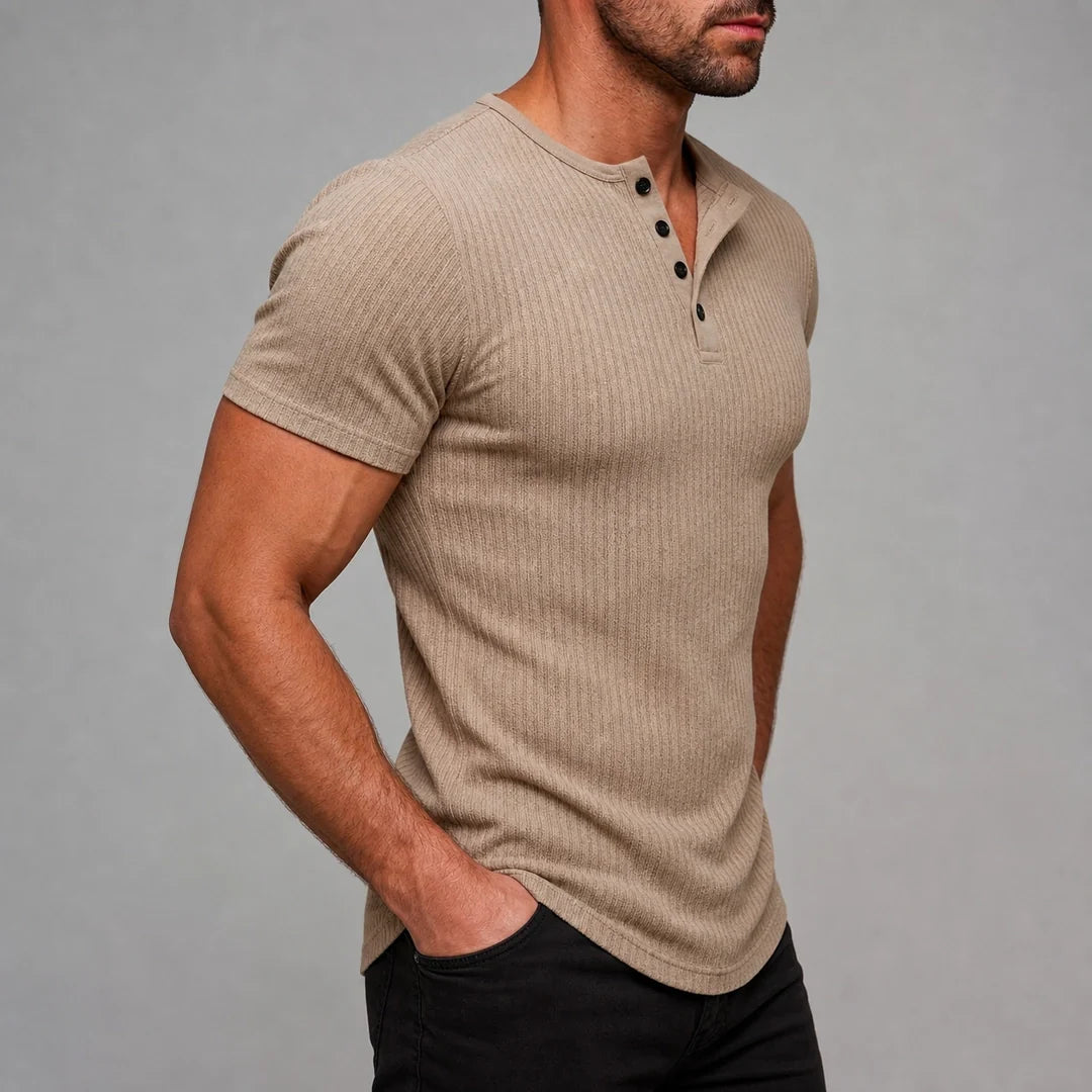 Playera Henley para Hombre
