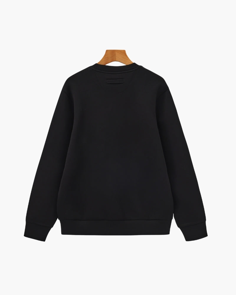 Sudadera de Cuello Redondo en Modal y Algodón