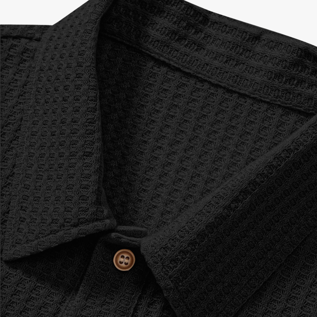 Polo de Punto Waffle para Hombre