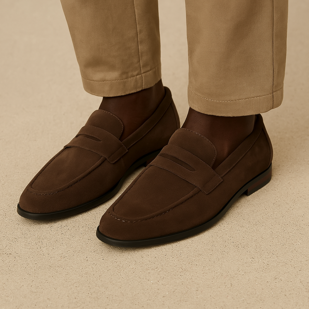 Mocasines de Gamuza con Correa para Hombre