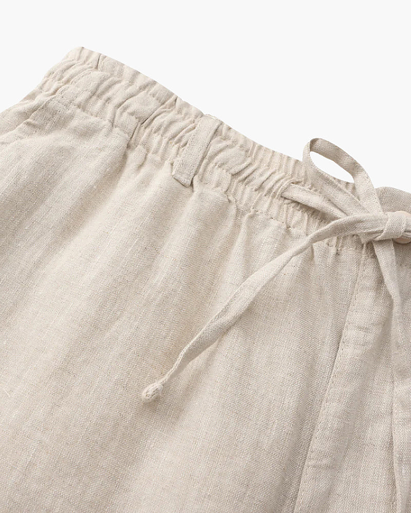 Set de Camisa de Lino, Short y Mocasines