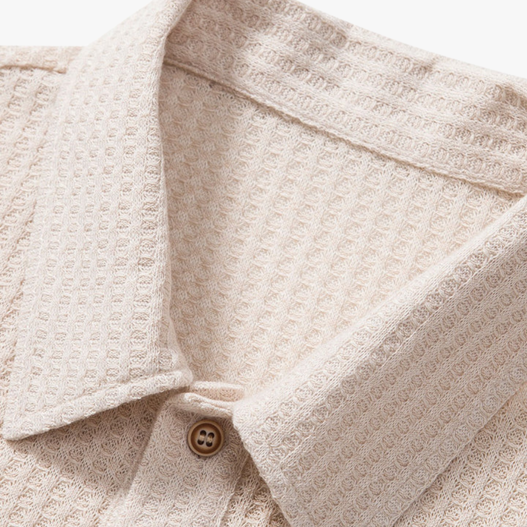 Polo de Punto Waffle para Hombre