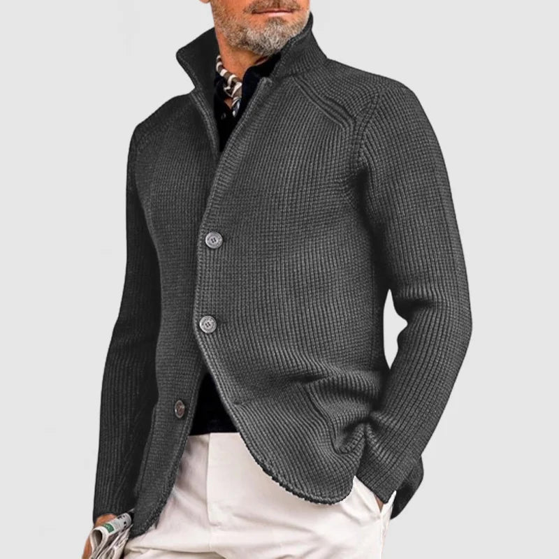 Cárdigan de Cuello Alto para Hombre
