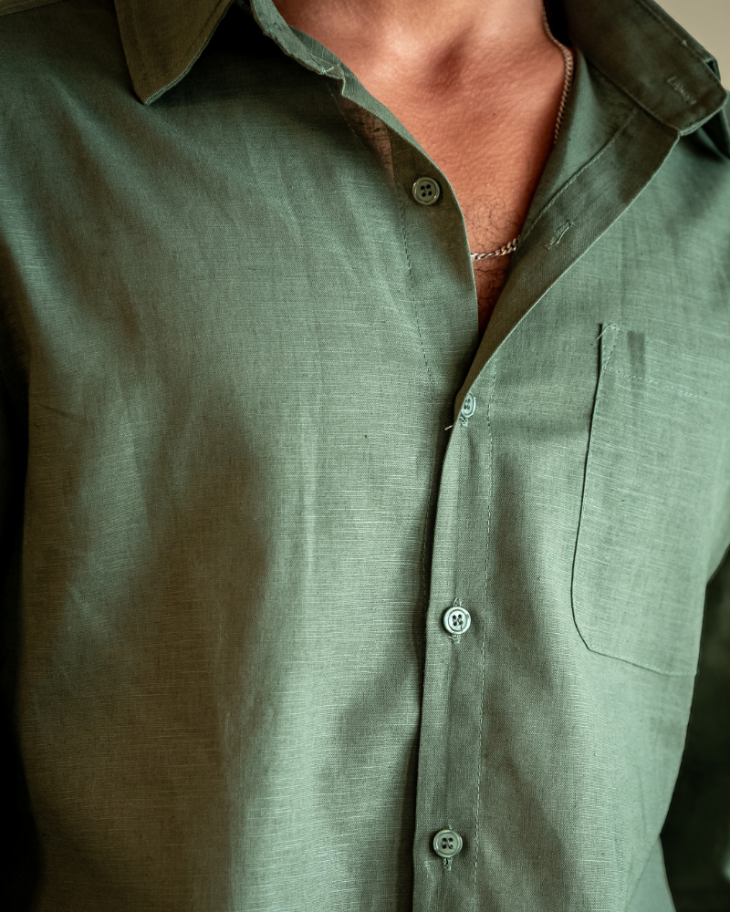 Set de Camisa y Pantalón de Lino para Hombre