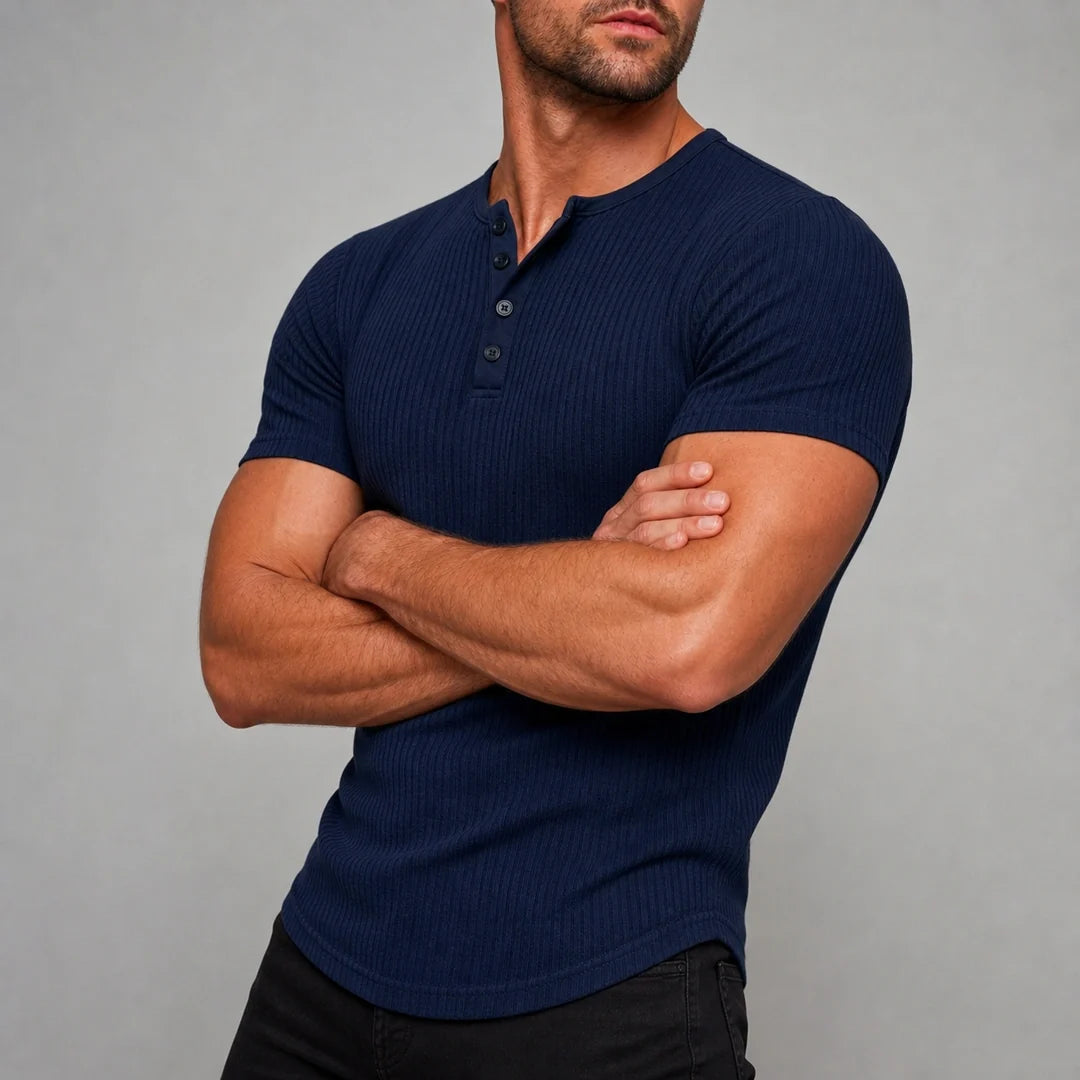 Playera Henley para Hombre