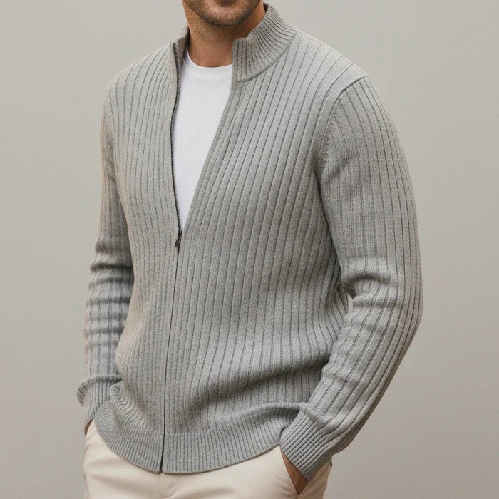 Chaqueta de Punto Acanalada para Hombre
