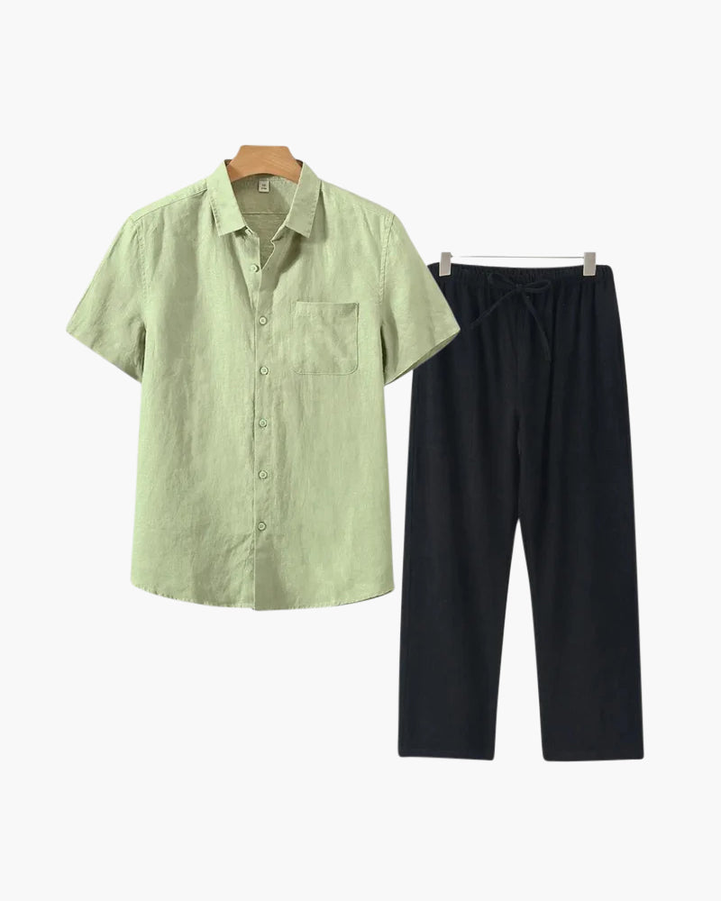 Combo de Playera y Pantalón de Lino