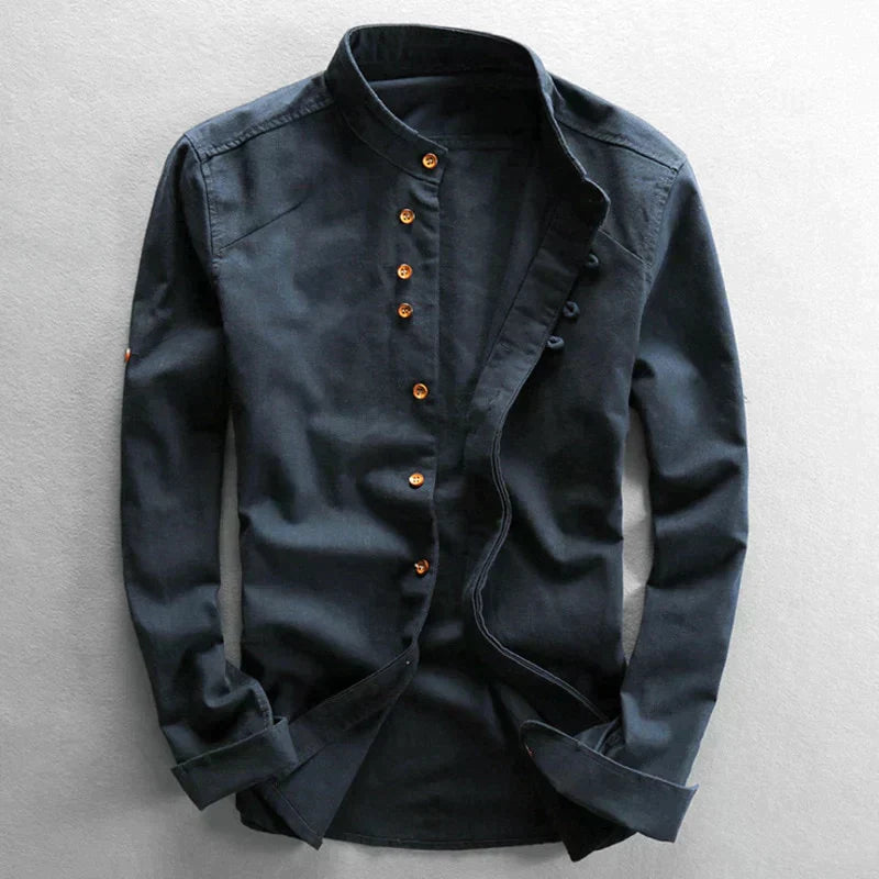 Camisa de Cuello Grandad para Hombre