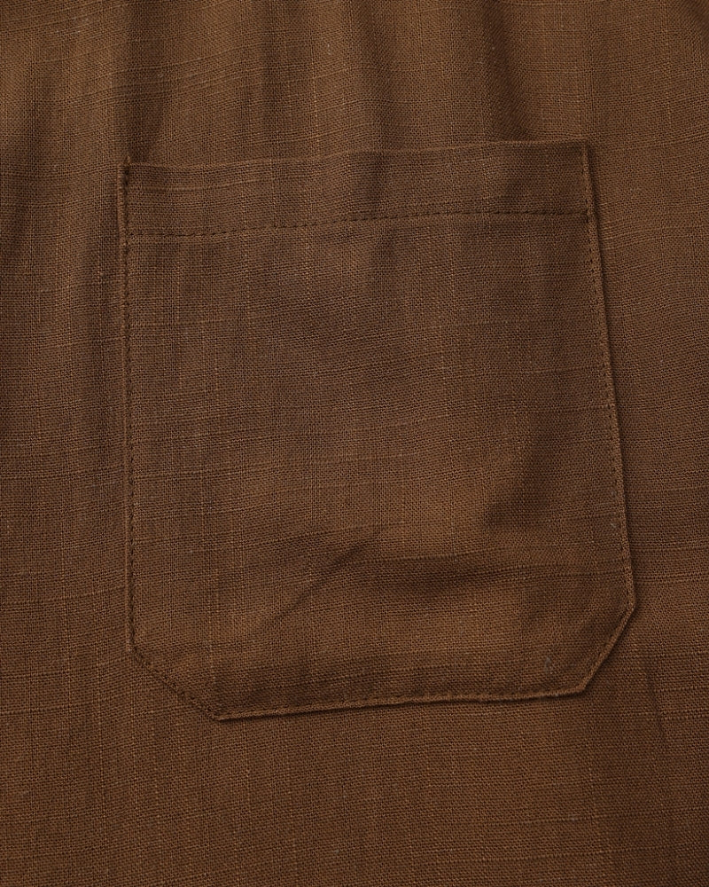 Camisa de Cuello Mandarín Texturizada