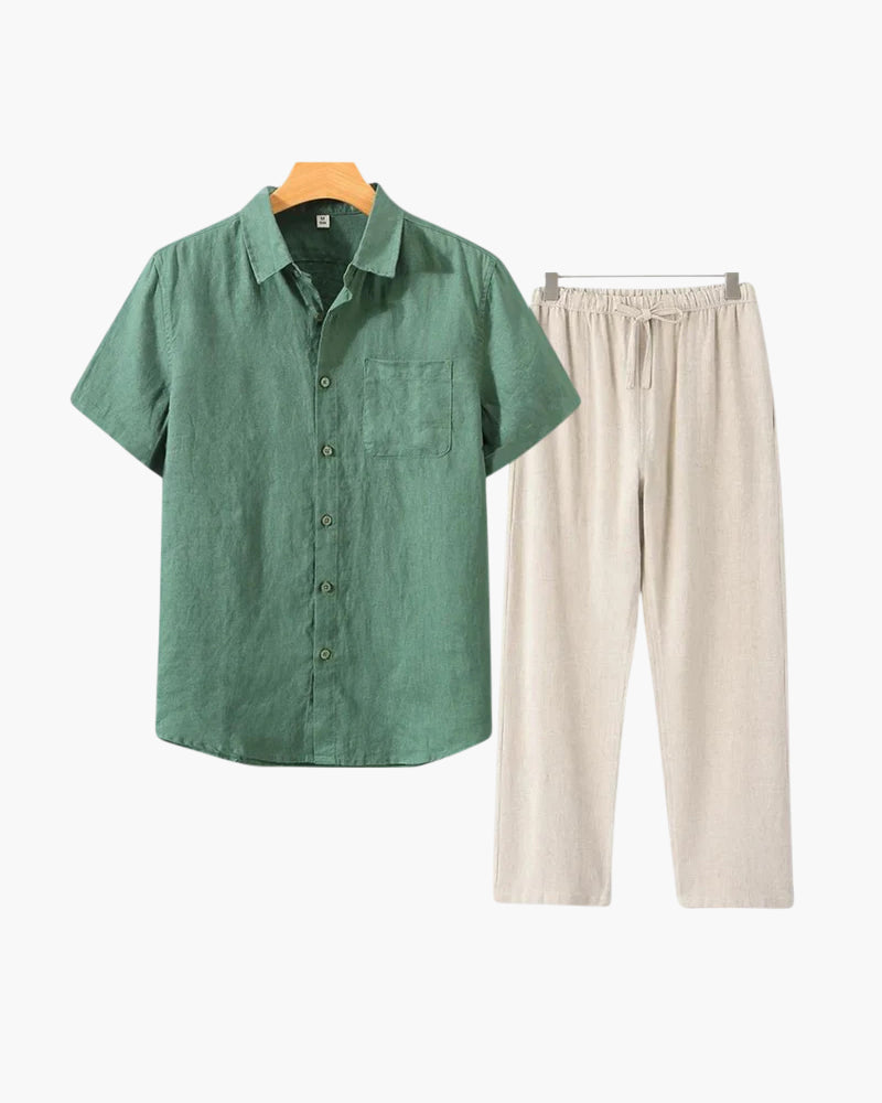 Combo de Playera y Pantalón de Lino