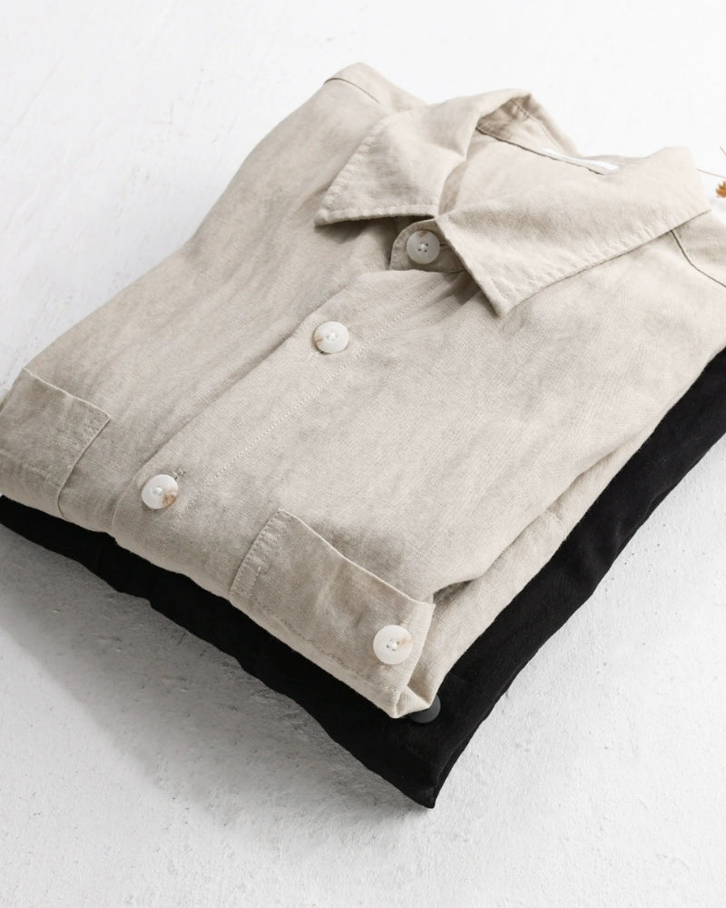 Camisa Overshirt de Tencel y Lino