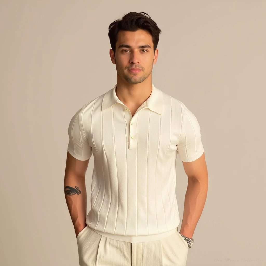 Playera Polo de Punto para Hombre
