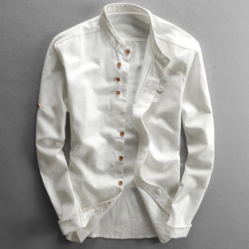 Camisa de Cuello Grandad para Hombre