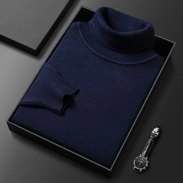 Suéter de Cashmere Cuello Alto para Hombre