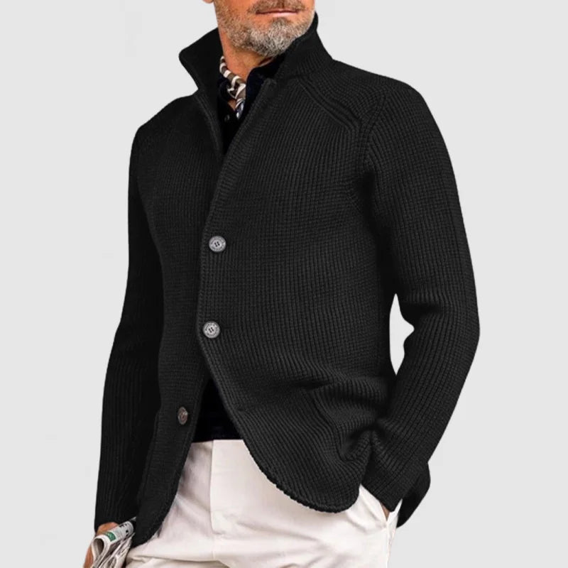 Cárdigan de Cuello Alto para Hombre