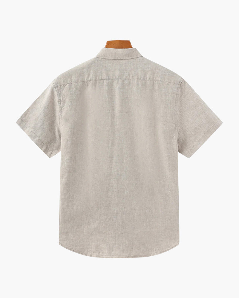 Camisa de Lino Manga Corta para Hombre