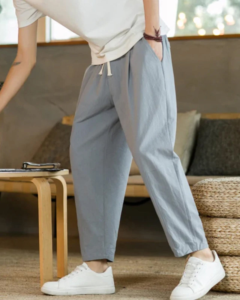 Pantalón de Lino y Algodón para Hombre