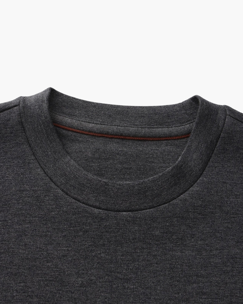 Sudadera de Cuello Redondo en Modal y Algodón