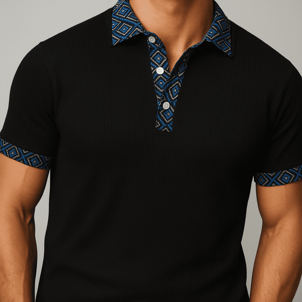 Conjunto de Polo y Short de Punto Waffle