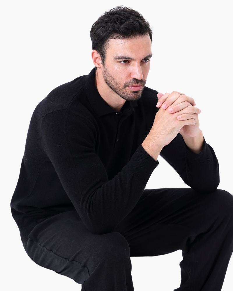 Set de Polo de Lana, Pantalón y Mocasines