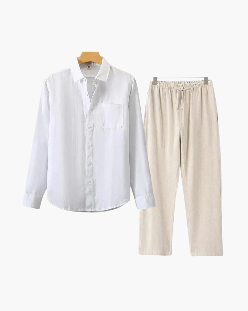 Set de Camisa y Pantalón de Lino para Hombre