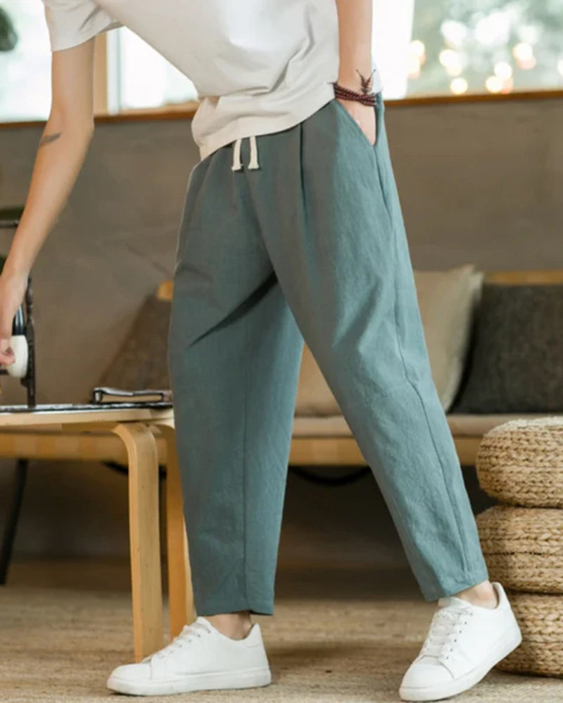 Pantalón de Lino y Algodón para Hombre