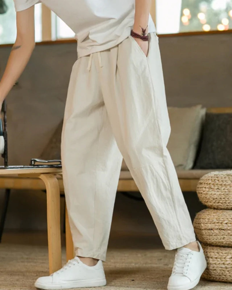 Pantalón de Lino y Algodón para Hombre