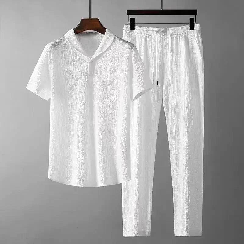 Set de Camisa y Pantalón de Algodón para Hombre