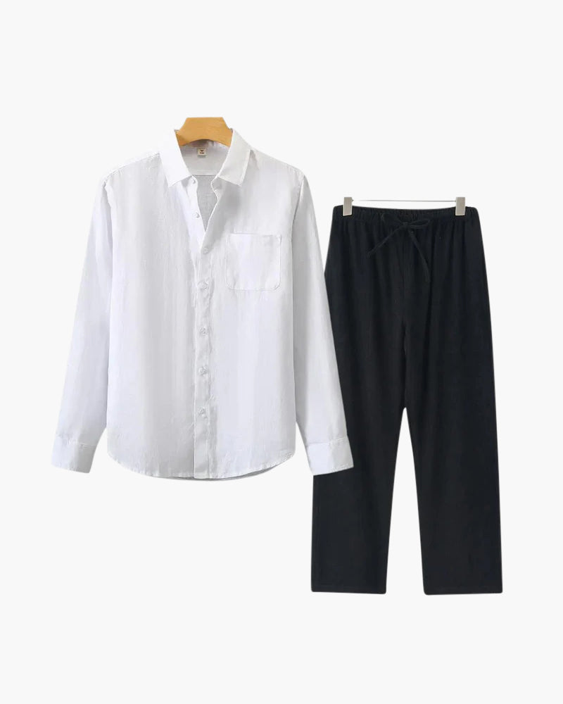 Set de Camisa y Pantalón de Lino para Hombre