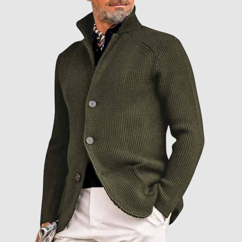 Cárdigan de Cuello Alto para Hombre