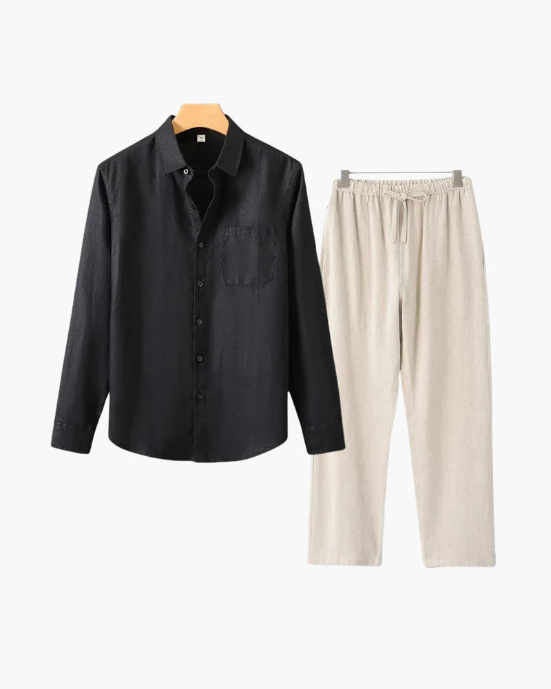 Set de Camisa y Pantalón de Lino para Hombre