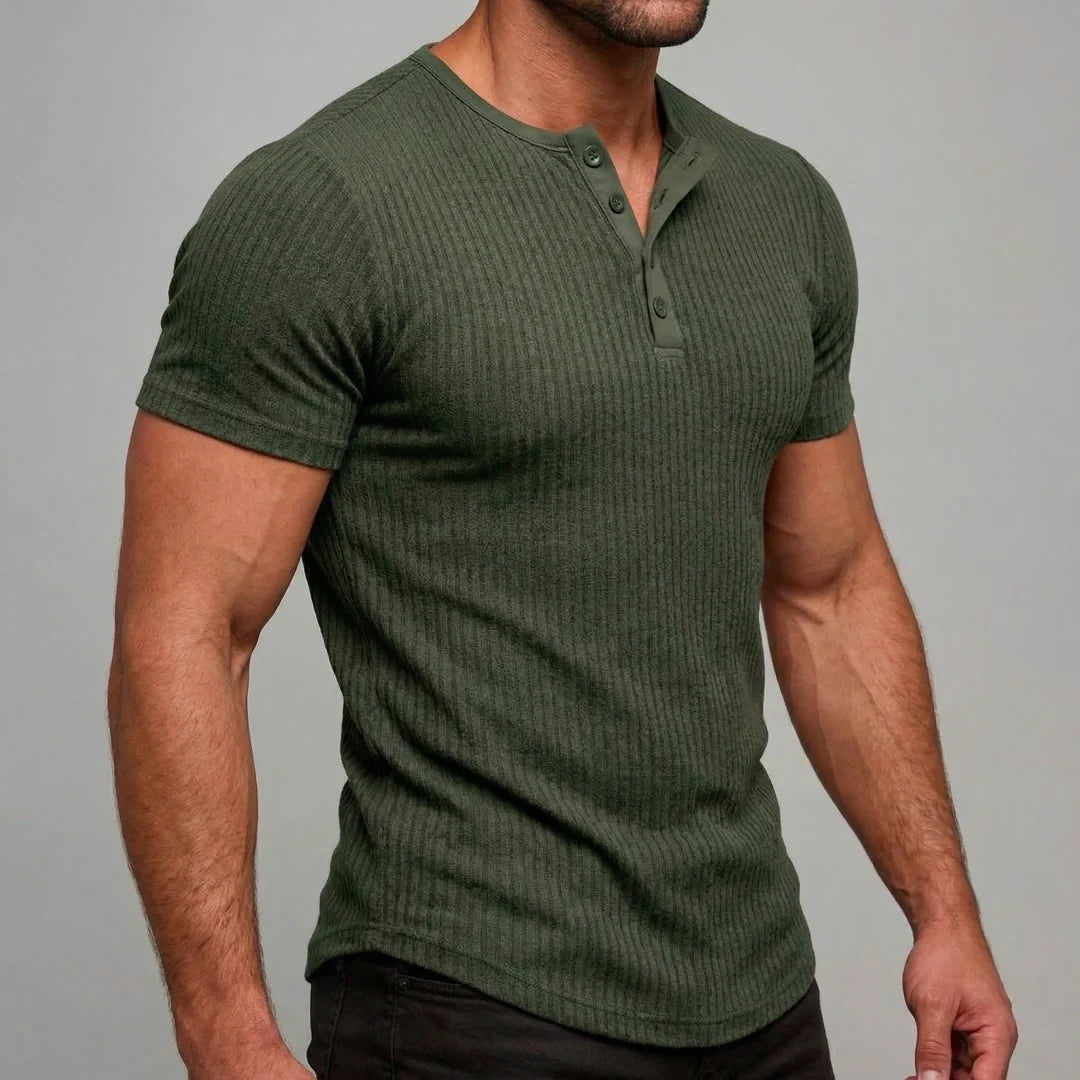 Playera Henley para Hombre