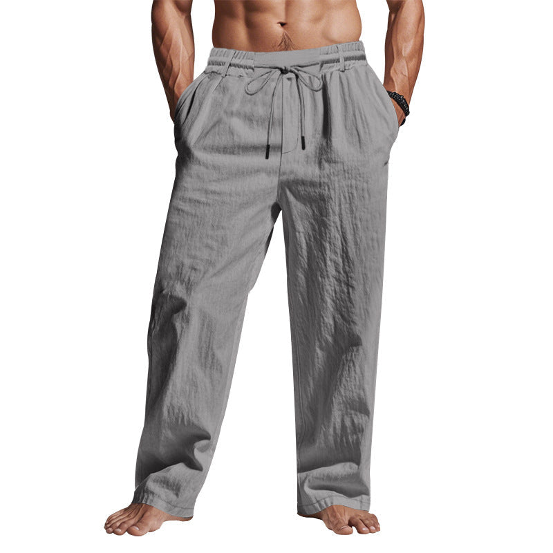 Pantalón de Lino con Cordón para Hombre