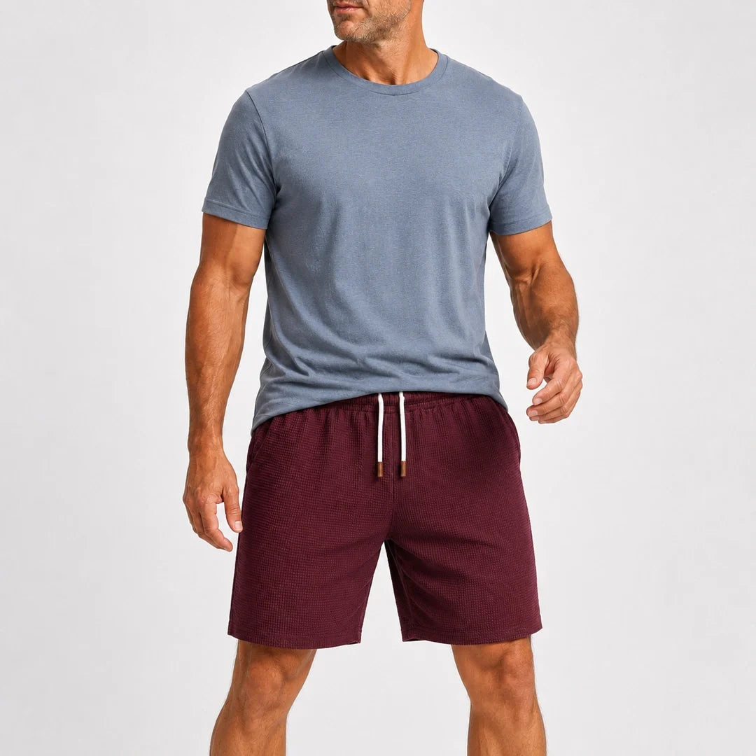 Short Casual de Tejido Waffle para Hombre