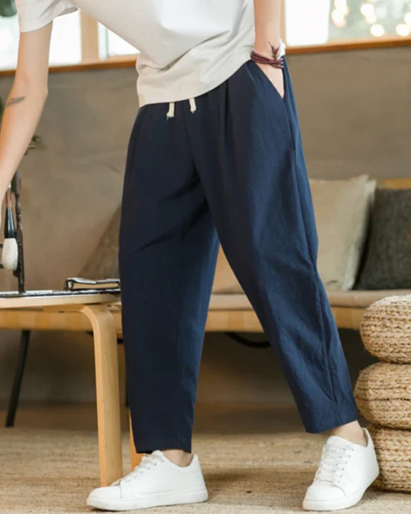 Pantalón de Lino y Algodón para Hombre