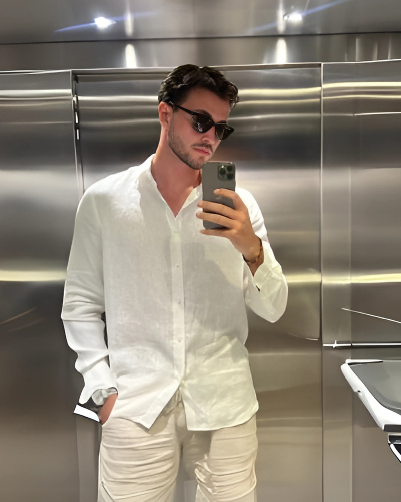 Set de Camisa y Short de Lino para Hombre