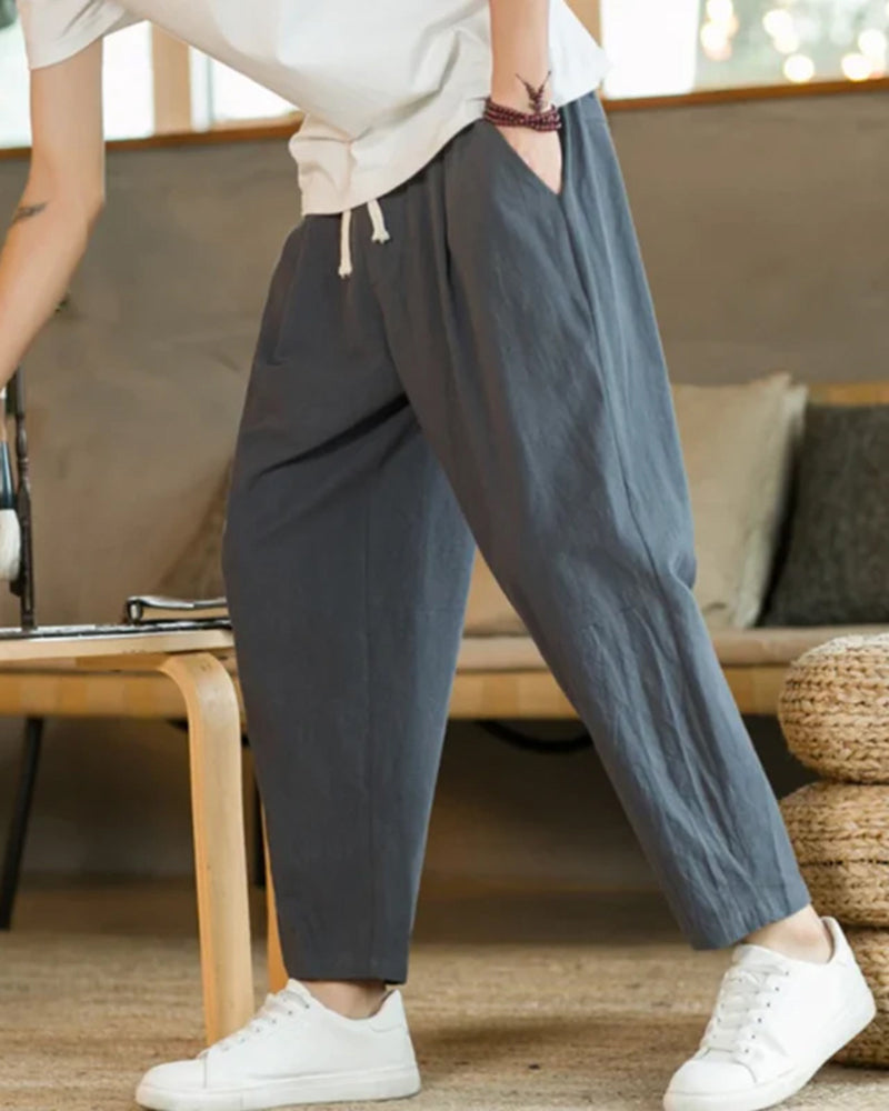 Pantalón de Lino y Algodón para Hombre