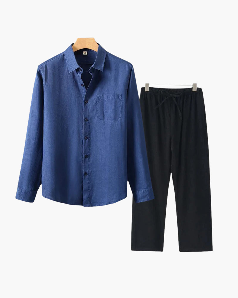 Set de Camisa y Pantalón de Lino para Hombre