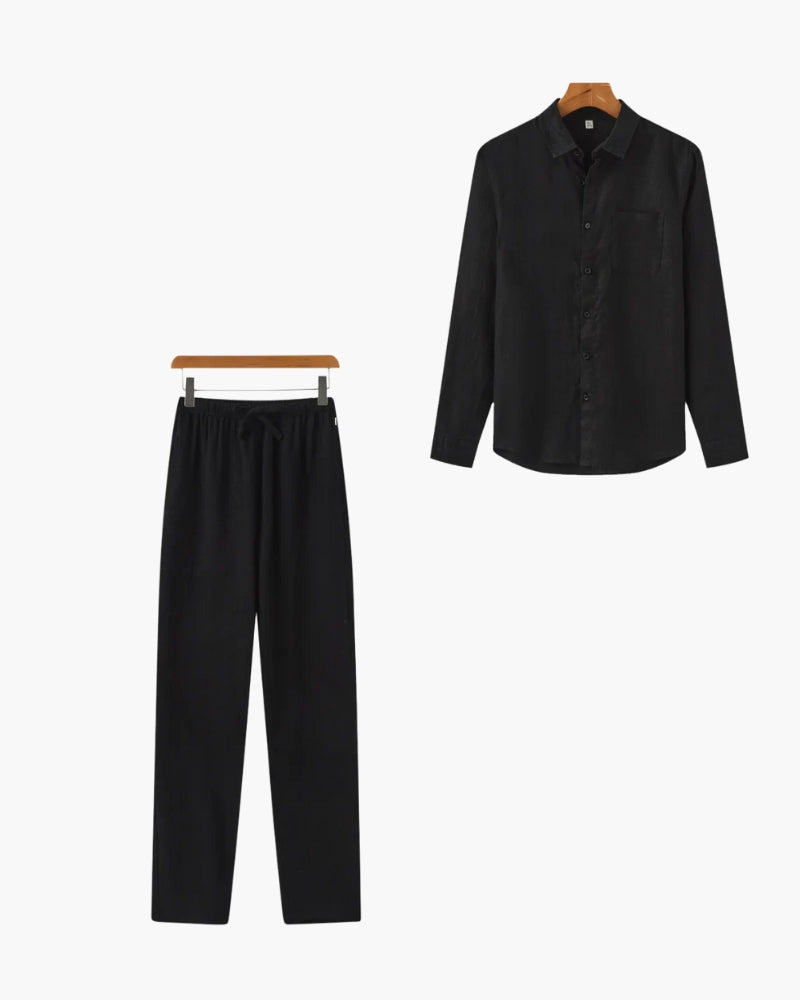 Set Monocromático de Lino: Camisa y Pantalón