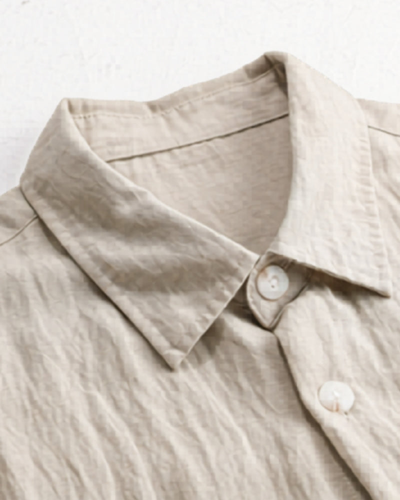 Camisa Overshirt de Tencel y Lino