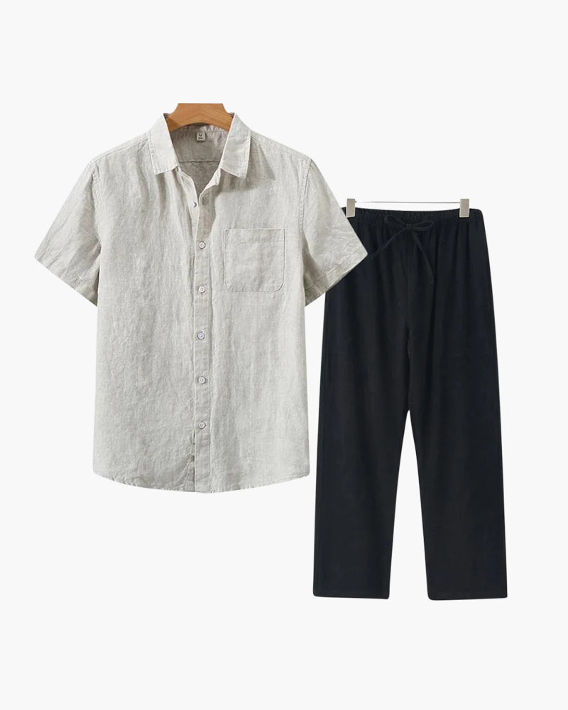 Combo de Playera y Pantalón de Lino
