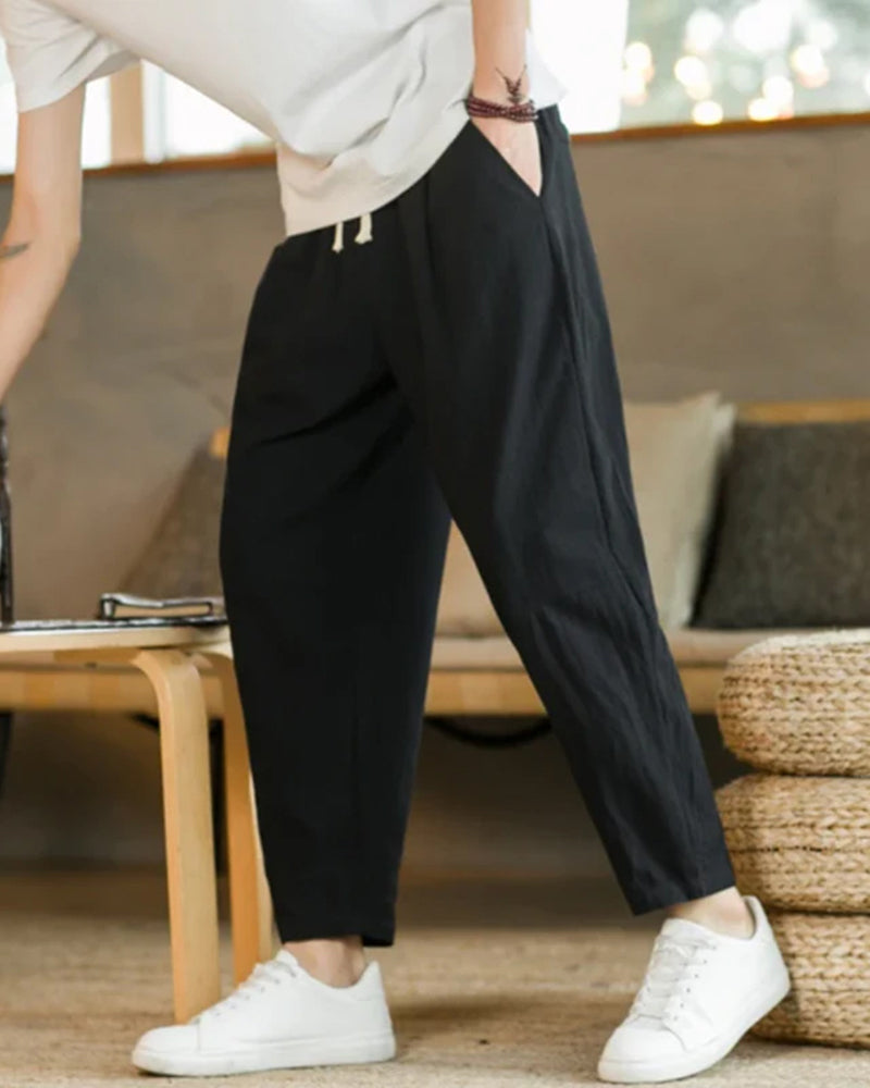 Pantalón de Lino y Algodón para Hombre