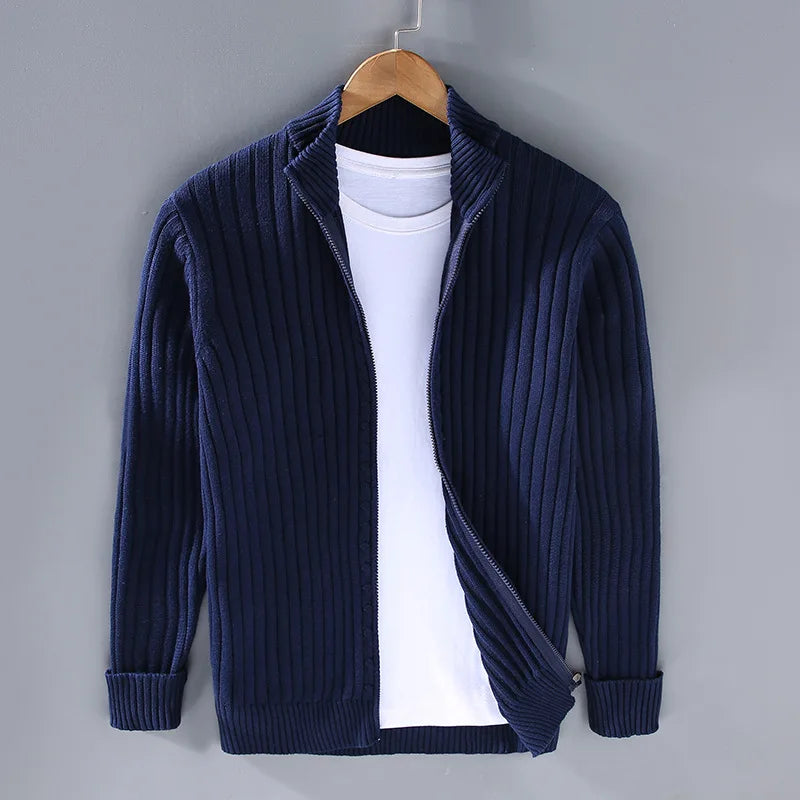 Chaqueta de Punto Acanalada para Hombre