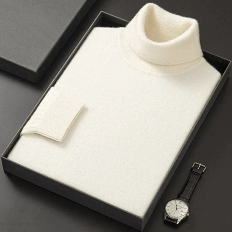 Suéter de Cashmere Cuello Alto para Hombre