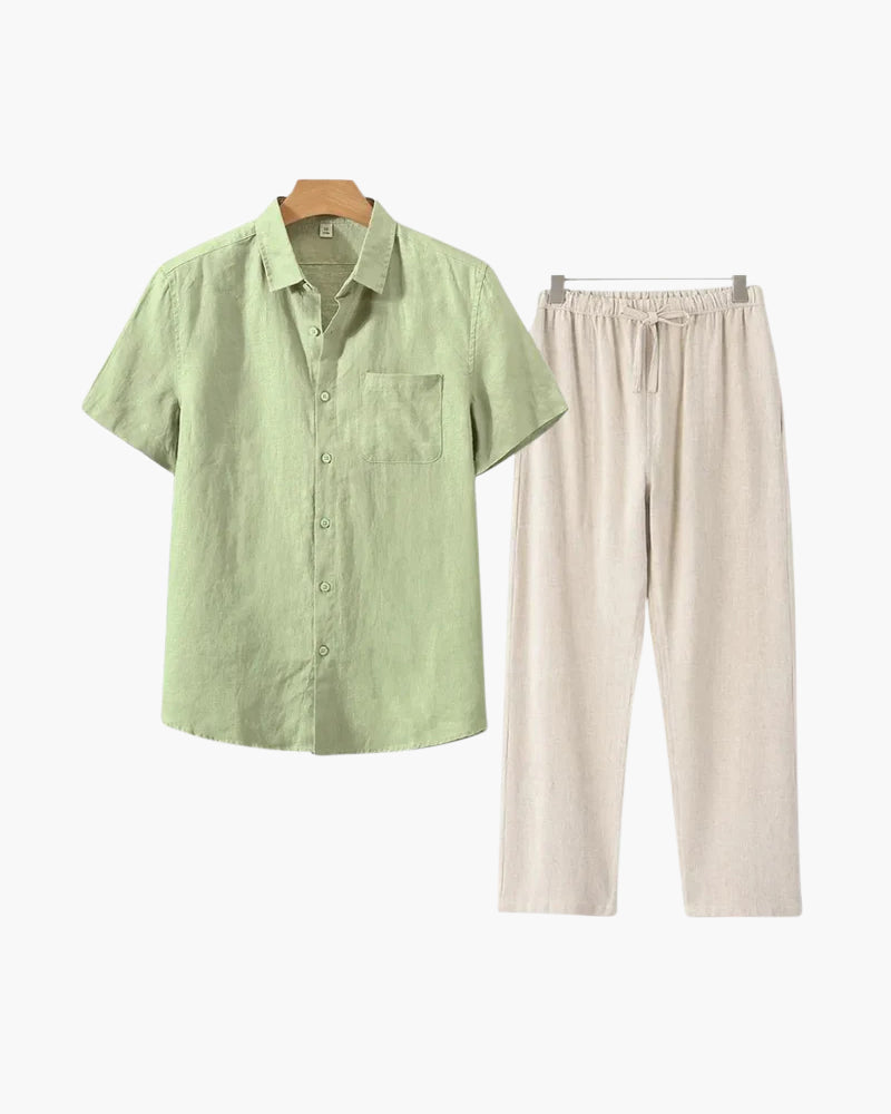 Combo de Playera y Pantalón de Lino