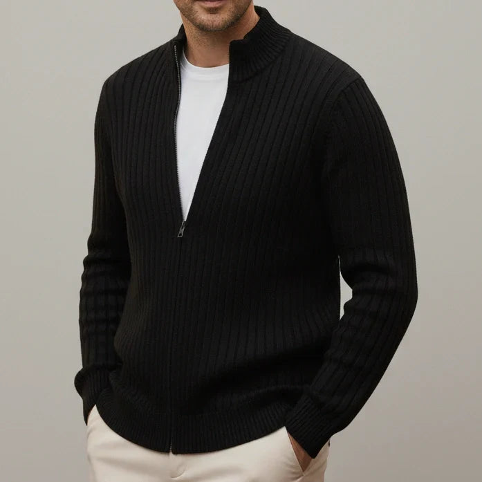Chaqueta de Punto Acanalada para Hombre