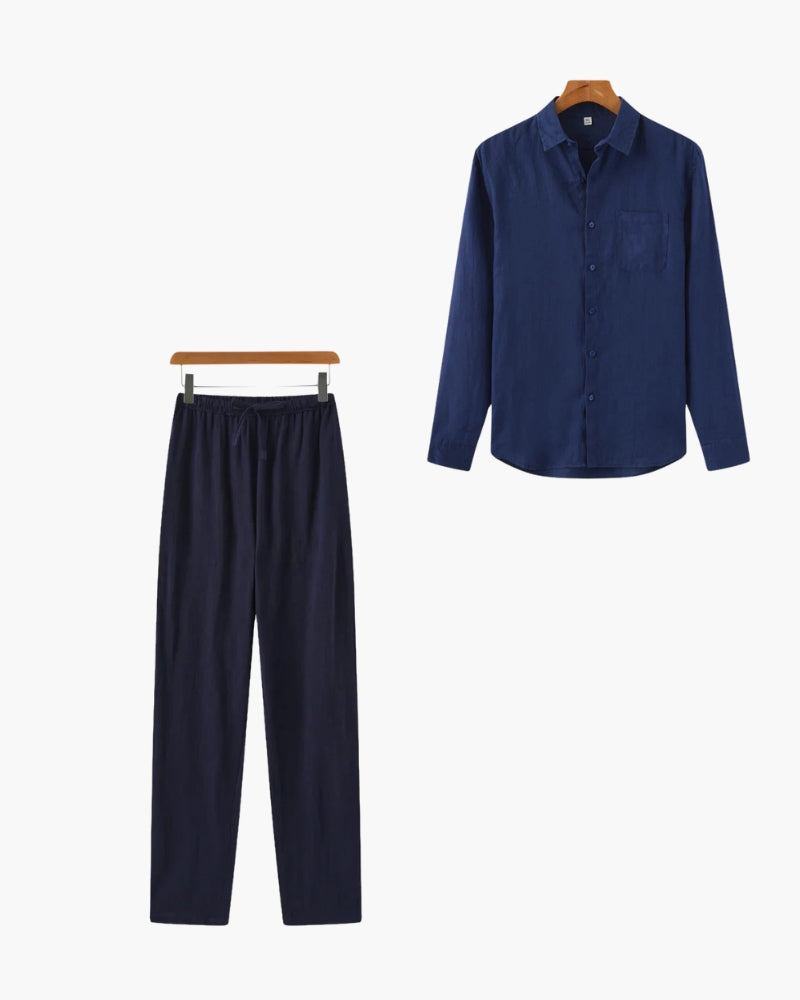 Set Monocromático de Lino: Camisa y Pantalón